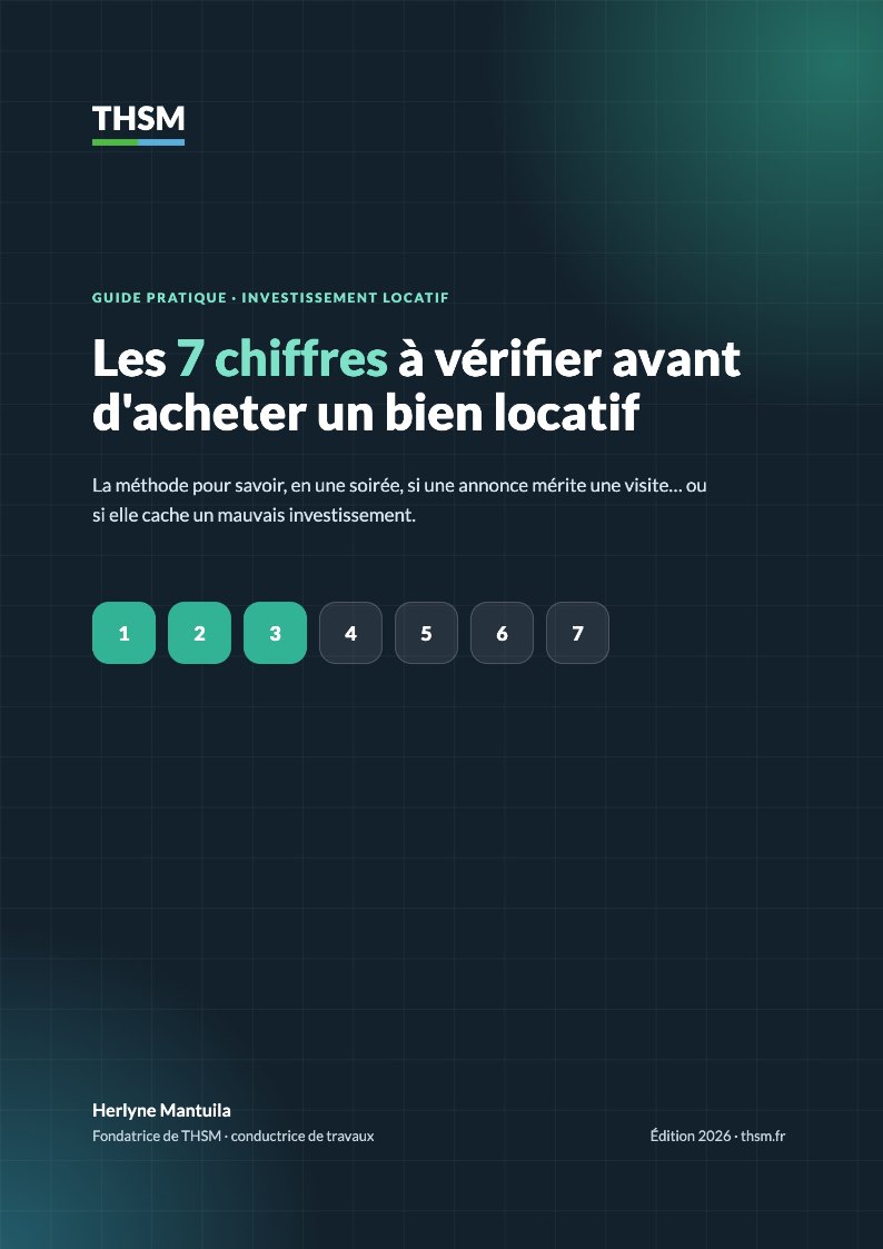 Couverture du guide THSM : les 7 chiffres à vérifier avant d'acheter un bien locatif