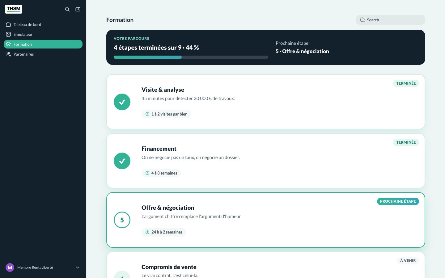 Parcours de formation en 9 étapes